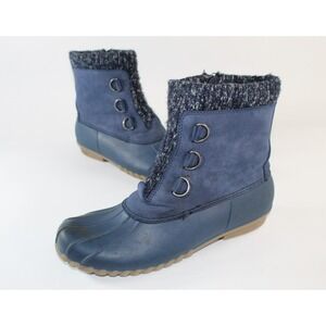 Baretraps Boots Womens 10 M Fabulous Booties Snow Side Zipper Blue Waterproof